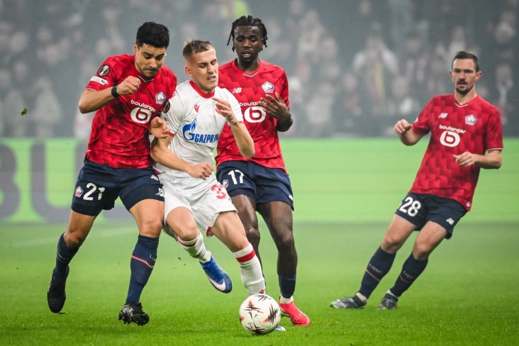 «Црвена Звезда» Станковича обыграла «Лилль» в первом стыковом матче плей-офф Лиги Европы